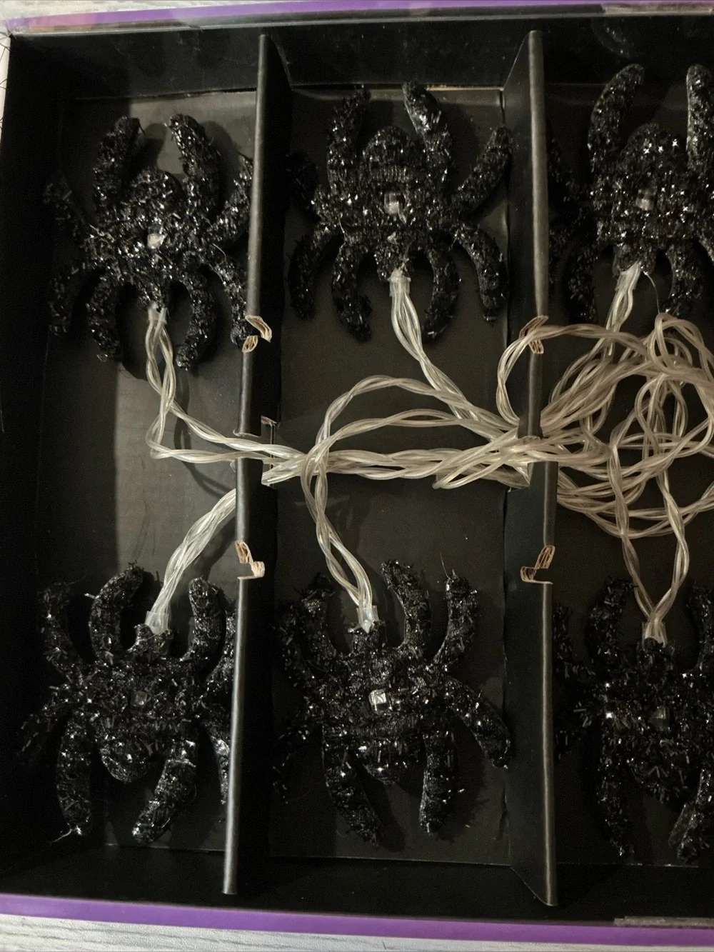 GHOULISH 120in Spider String Lights